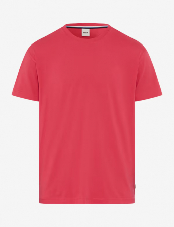 tricouri maneca scurta - Tricou O-neck bumbac barbati BRAX TED corai