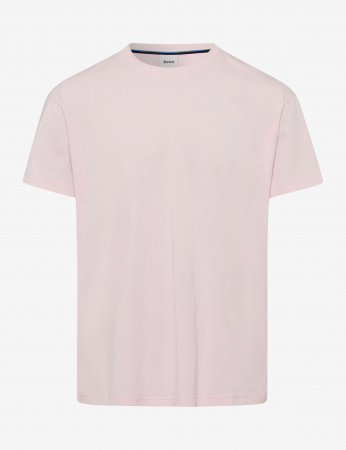 tricouri maneca scurta - Tricou O-neck bumbac barbati BRAX TED  roz deschis