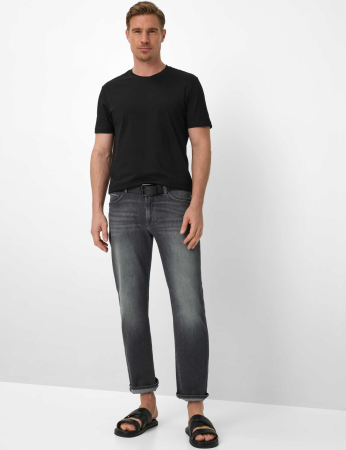 Tricou O-neck bumbac barbati BRAX TED negru [4]