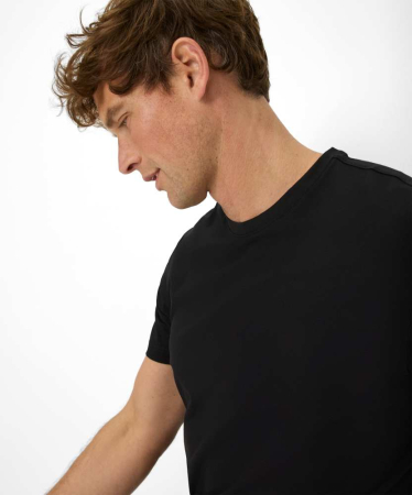 Tricou O-neck bumbac barbati BRAX TED negru [5]