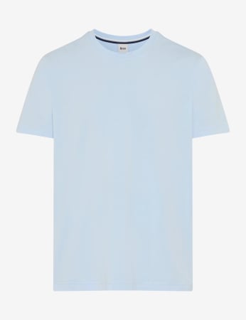 tricouri maneca scurta - Tricou O-neck bumbac barbati BRAX TED bleu