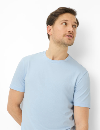 Tricou O-neck bumbac barbati BRAX TED bleu [5]