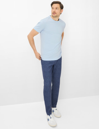 Tricou O-neck bumbac barbati BRAX TED bleu [4]