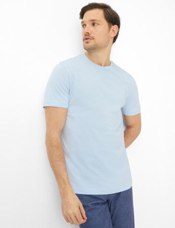 Tricou O-neck bumbac barbati BRAX TED bleu [2]