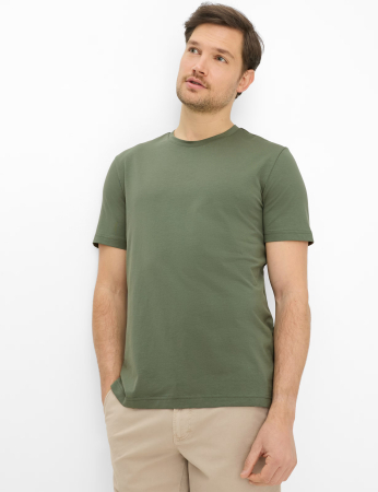 Tricou O-neck bumbac barbati BRAX TED oliv [2]