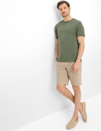 Tricou O-neck bumbac barbati BRAX TED oliv [4]