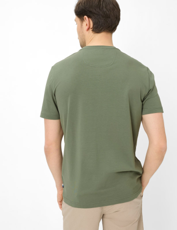 Tricou O-neck bumbac barbati BRAX TED oliv [3]