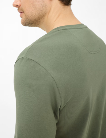 Tricou O-neck bumbac barbati BRAX TED oliv [6]