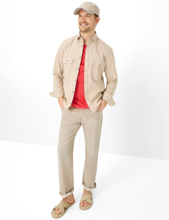 Tricou O-neck bumbac barbati BRAX TED corai [4]