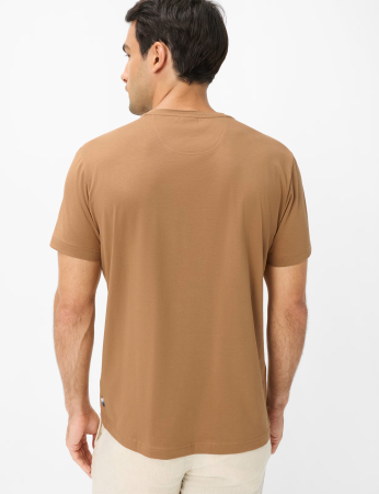 Tricou O-neck bumbac barbati BRAX TED camel [3]