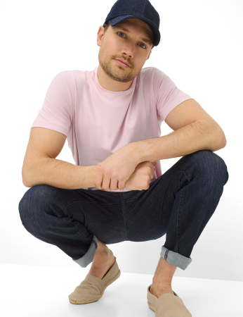 Tricou O-neck bumbac barbati BRAX TED roz [5]