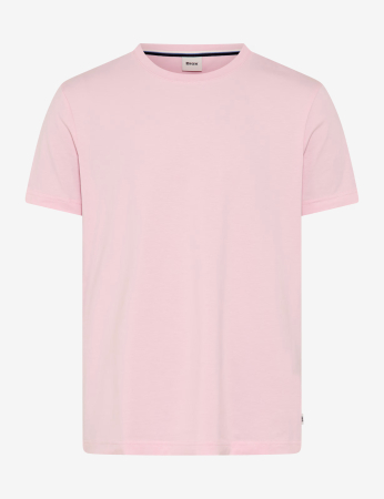 tricouri uni - Tricou O-neck bumbac barbati BRAX TED roz