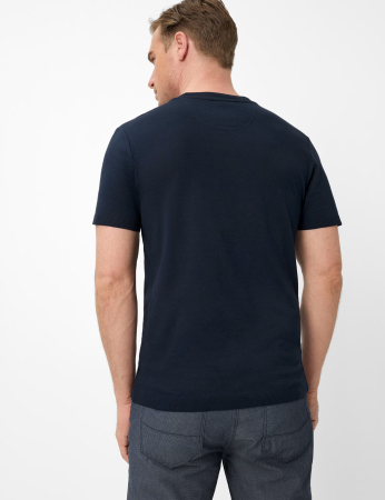 Tricou O Neck bumbac/modal barbati BRAX TREVO bleumarin [3]