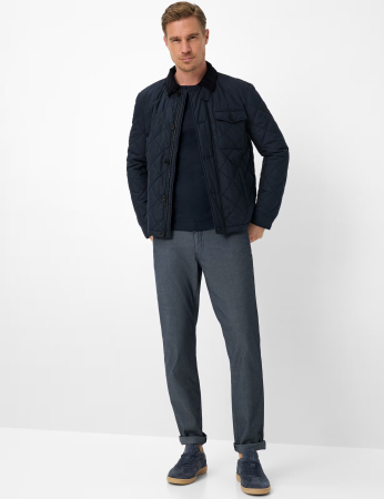 Tricou O Neck bumbac/modal barbati BRAX TREVO bleumarin [4]