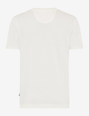 Tricou O Neck bumbac/modal barbati BRAX TREVO alb [1]