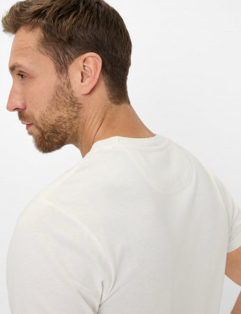 Tricou O-neck bumbac/modal  barbati BRAX TREVOR crem [6]