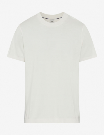 tricouri maneca scurta - Tricou O-neck bumbac/modal  barbati BRAX TREVOR crem