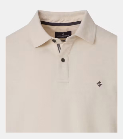 Tricou polo bumbac barbati CASA MODA 004470 bej deschis [2]