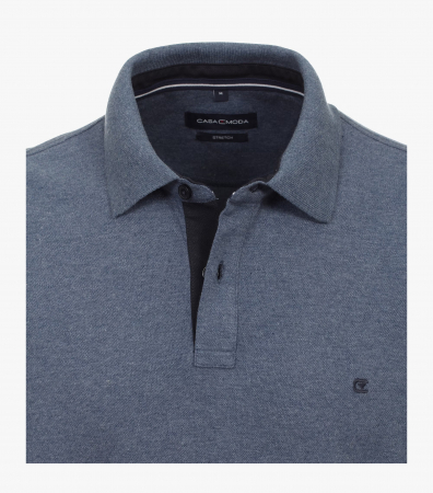 Tricou polo bumbac barbati CASA MODA 004470 albastru inchis pepit [2]