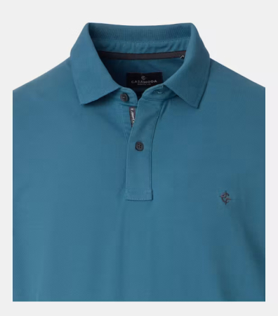 Tricou polo bumbac barbati CASA MODA 004470 turcoaz inchis [2]