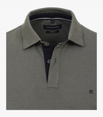 Tricou polo bumbac barbati CASA MODA 004470 oliv [2]