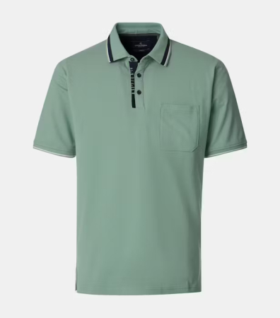 tricouri dupa stil - Tricou polo bumbac barbati CASA MODA verde deschis