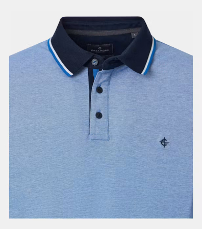 Tricou polo bumbac barbati CASA MODA albastru deschis [1]