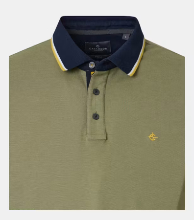 Tricou polo bumbac barbati CASA MODA kaki [2]