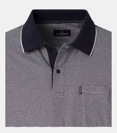 Tricou polo bumbac barbati CASA MODA bleumarin dungulite [2]