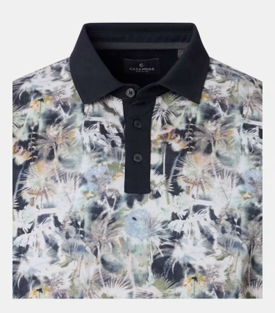 Tricou polo bumbac barbati CASA MODA vernil print artificii [2]