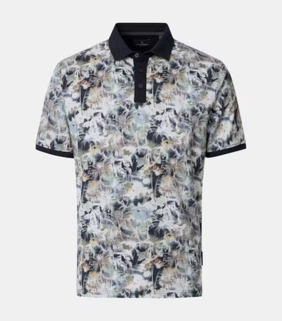 tricouri dupa stil - Tricou polo bumbac barbati CASA MODA vernil print artificii