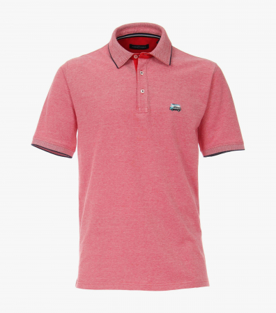 tricouri polo - Tricou polo bumbac barbati CASA MODA rosu broderie Surf Route