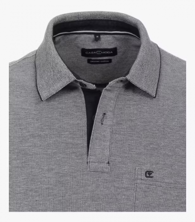 Tricou polo bumbac barbati CASA MODA gri/bleumarin [2]