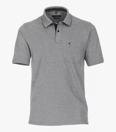 Tricouri - Tricou polo bumbac barbati CASA MODA gri/bleumarin