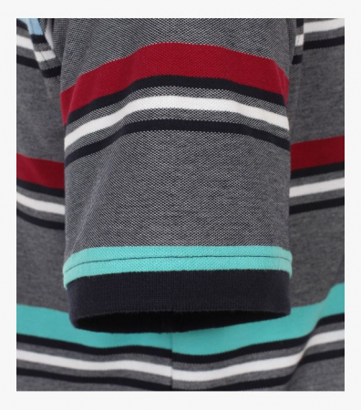 Tricou polo barbati CASA MODA dungi albastru/turcoaz [3]