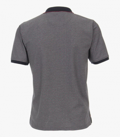 Tricou polo barbati CASA MODA albastru print cerculete visiniu [1]