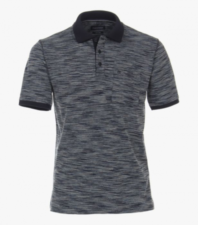 Tricouri - Tricou polo barbati CASA MODA bleumarin melanj