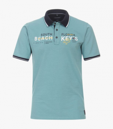 Tricouri - Tricou polo barbati CASA MODA "Sunshine State" turcoaz