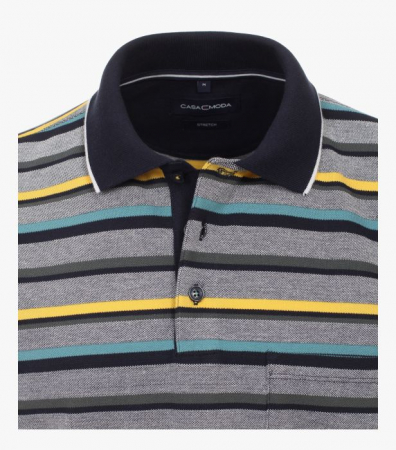 Tricou polo barbati CASA MODA albastru dungi [2]