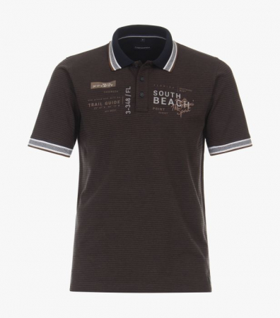 Tricouri - Tricou polo bumbac barbati CASA MODA "Sunshine State" maro