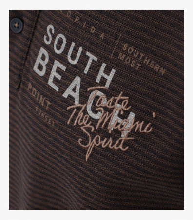 Tricou polo bumbac barbati CASA MODA "Sunshine State" maro [2]