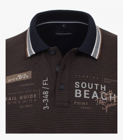 Tricou polo bumbac barbati CASA MODA "Sunshine State" maro [1]