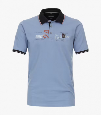 Tricouri - Tricou polo bumbac barbati CASA MODA Atlantic Spirit bleu