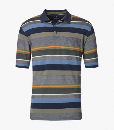 tricouri polo - Tricou polo barbati CASA MODA albastru dungi