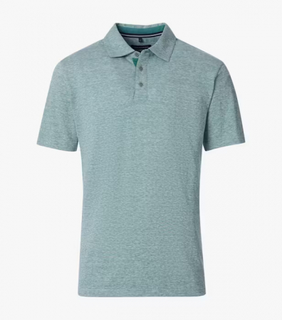tricouri polo - Tricou polo in/bumbac barbati CASA MODA turcoaz melanj