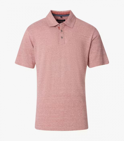 tricouri polo - Tricou polo in/bumbac barbati CASA MODA roz melanj