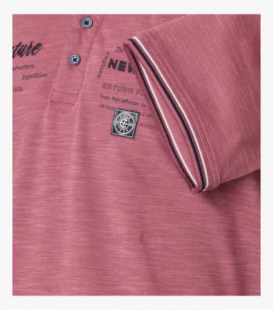 Tricou polo bumbac barbati CASA MODA New York visiniu deschis [4]