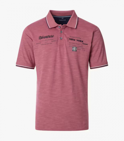 tricouri polo - Tricou polo bumbac barbati CASA MODA New York visiniu deschis