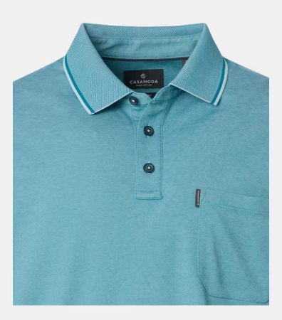 Tricou polo barbati CASA MODA 993106500 turcoaz deschis [2]