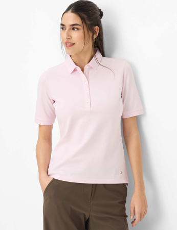 Tricou polo bumbac femei BRAX CLEO roz deschis [2]